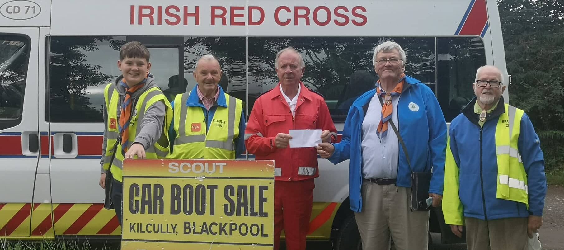 87 Car boot donation to red cross